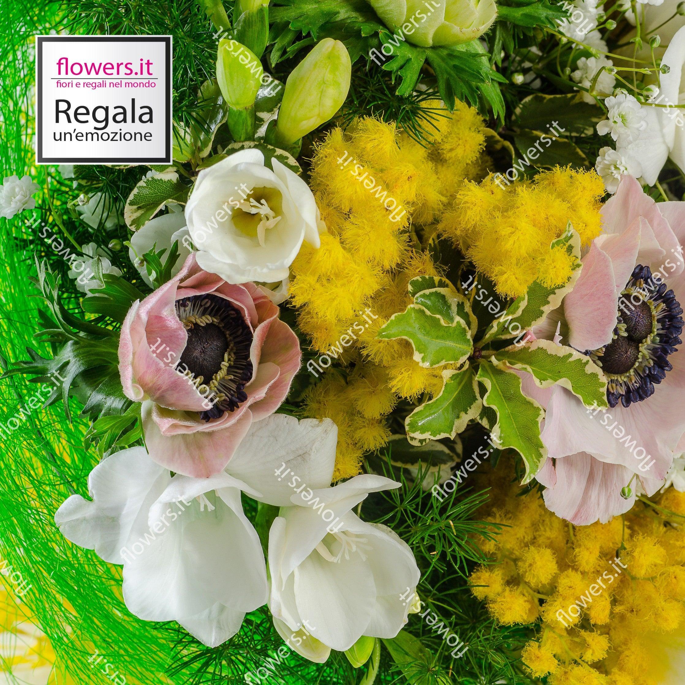 BENVENUTA PRIMAVERA - Bouquet Fiori Primaverili e Mimosa - Bouquet di fiori primaverili e mimosa. | Flowers Delivery Consegna Fiori a Domicilio